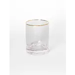 Mary Square Cocktail Hammered Clear Glass