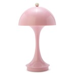 Two's Company Pink Mushroom Shape LED Cordless Table Lamp in Gift Box