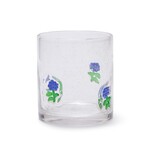 Two's Company Hydrangea Clear Bubble Double Old Fashion Glass
