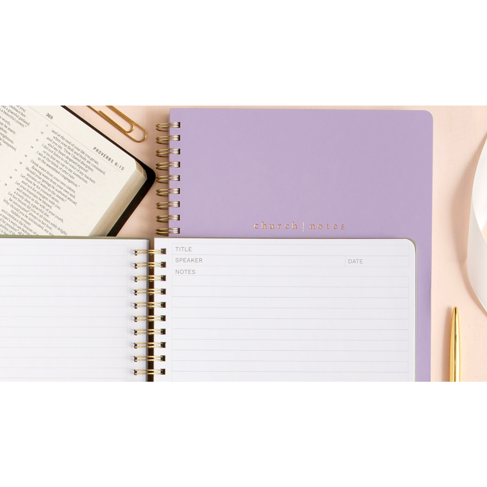 Church Notes Notebook with Maps-Lilac