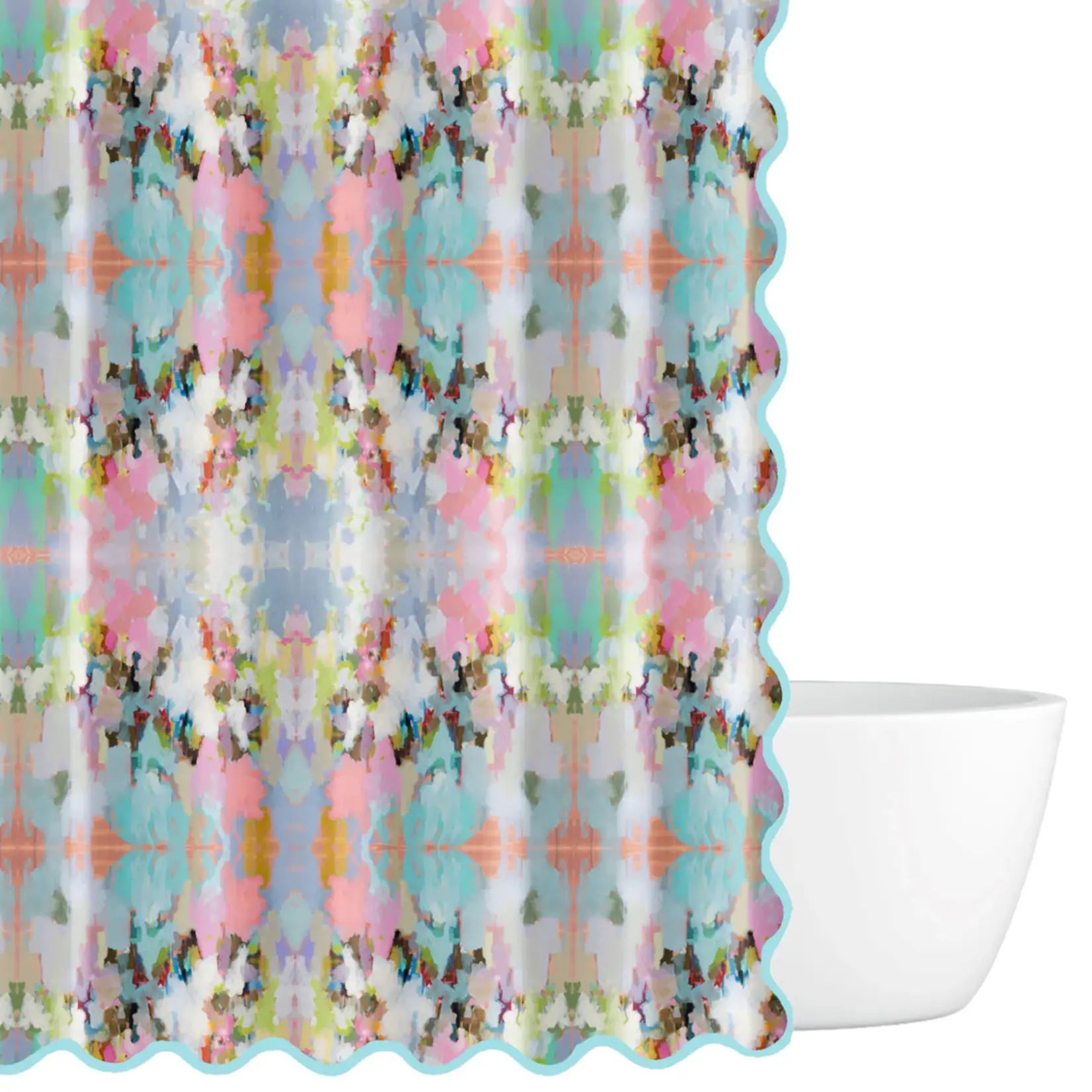 Laura Park Scallop Shower Curtain Standard 72x72