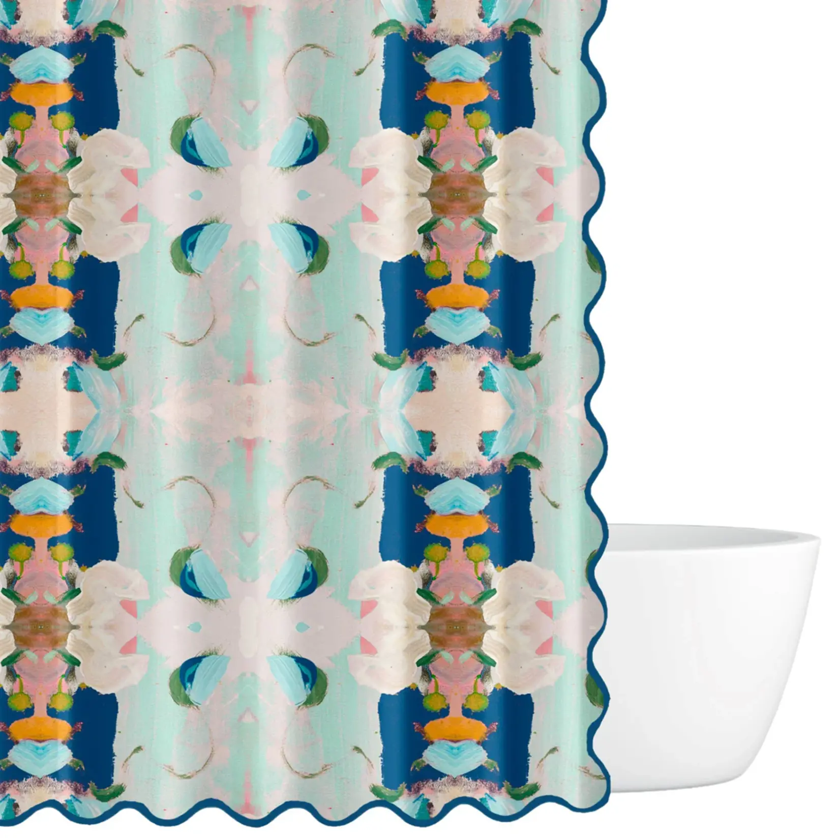 Laura Park Scallop Shower Curtain Standard 72x72