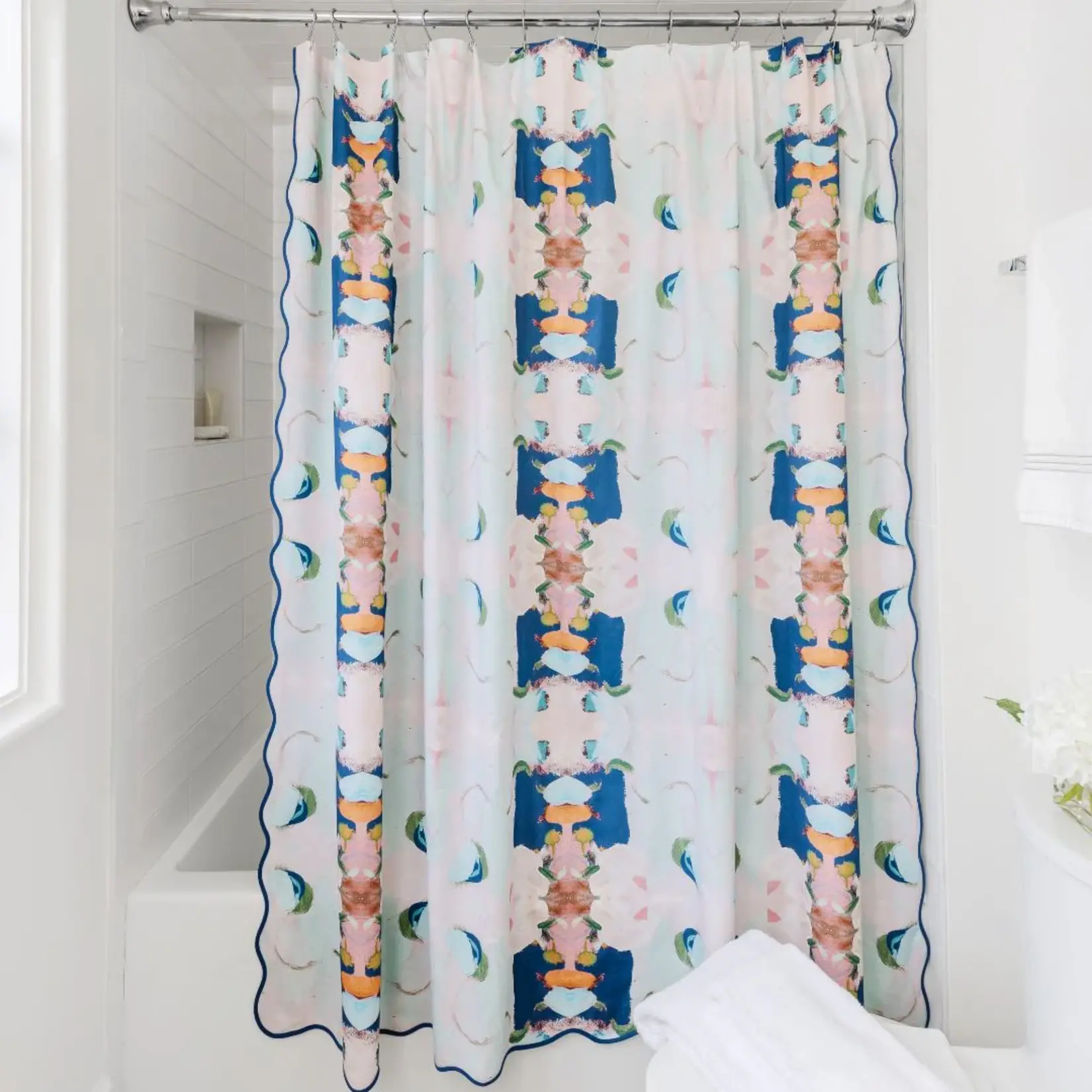 Laura Park Scallop Shower Curtain Standard 72x72