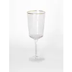 Mary Square Wine Hammered Clear Glass