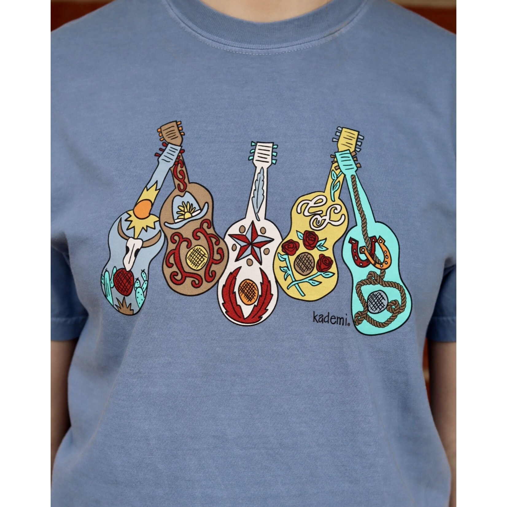 Kademi Guitar S/S Adult Blue Jean