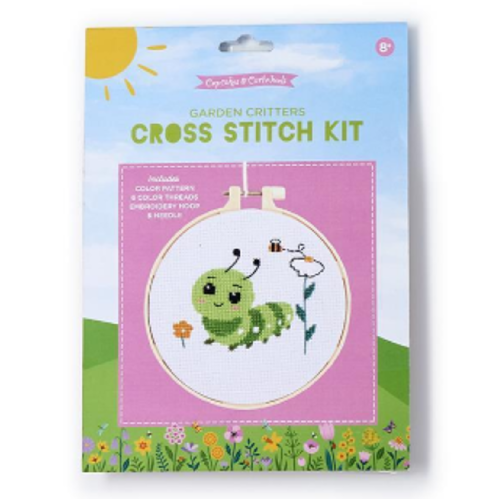 Two's Company Garden Critters Cross Stitch Embroidery Craft Kit