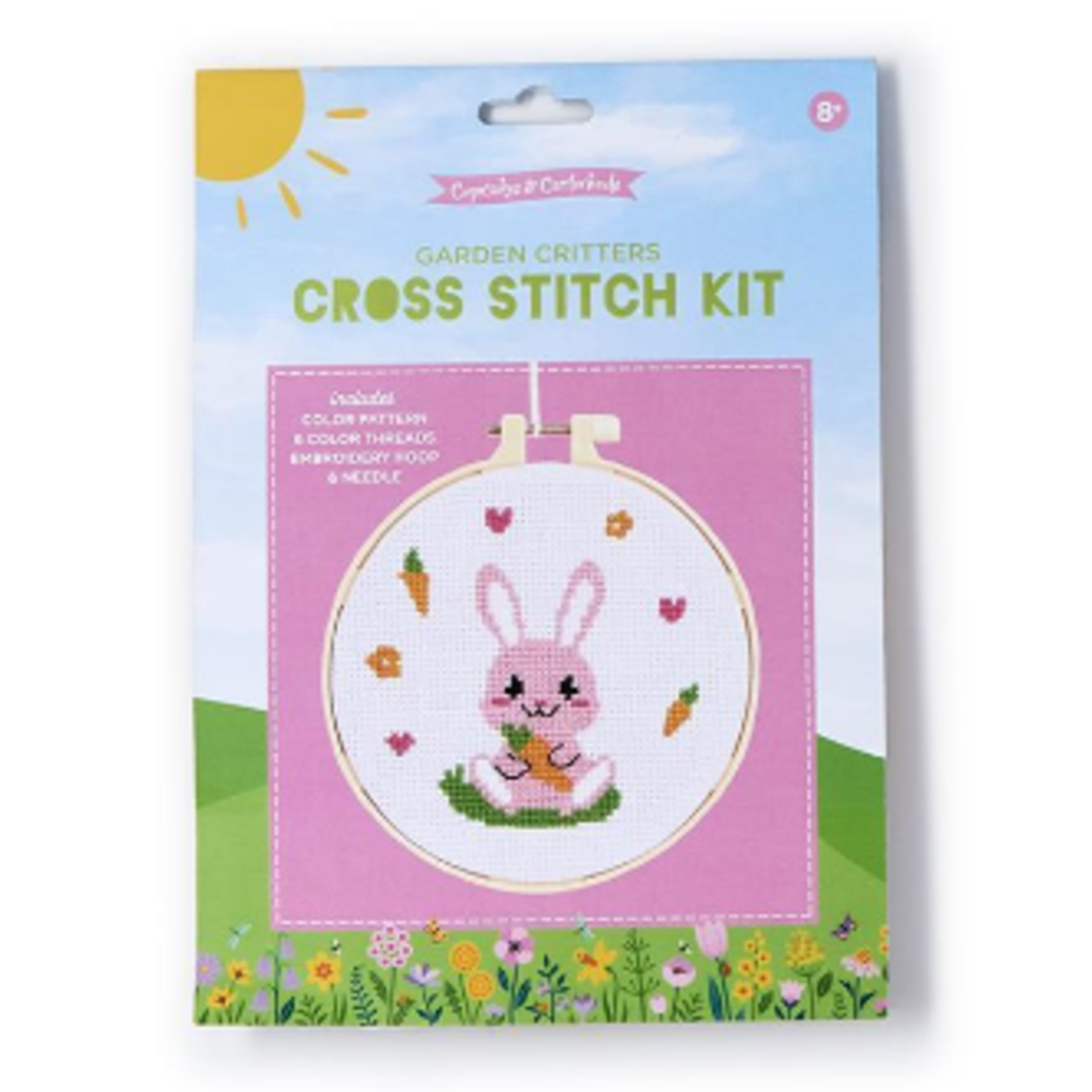 Two's Company Garden Critters Cross Stitch Embroidery Craft Kit