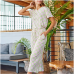 Mary Square Alli Quilted Charm Crop Pant Set