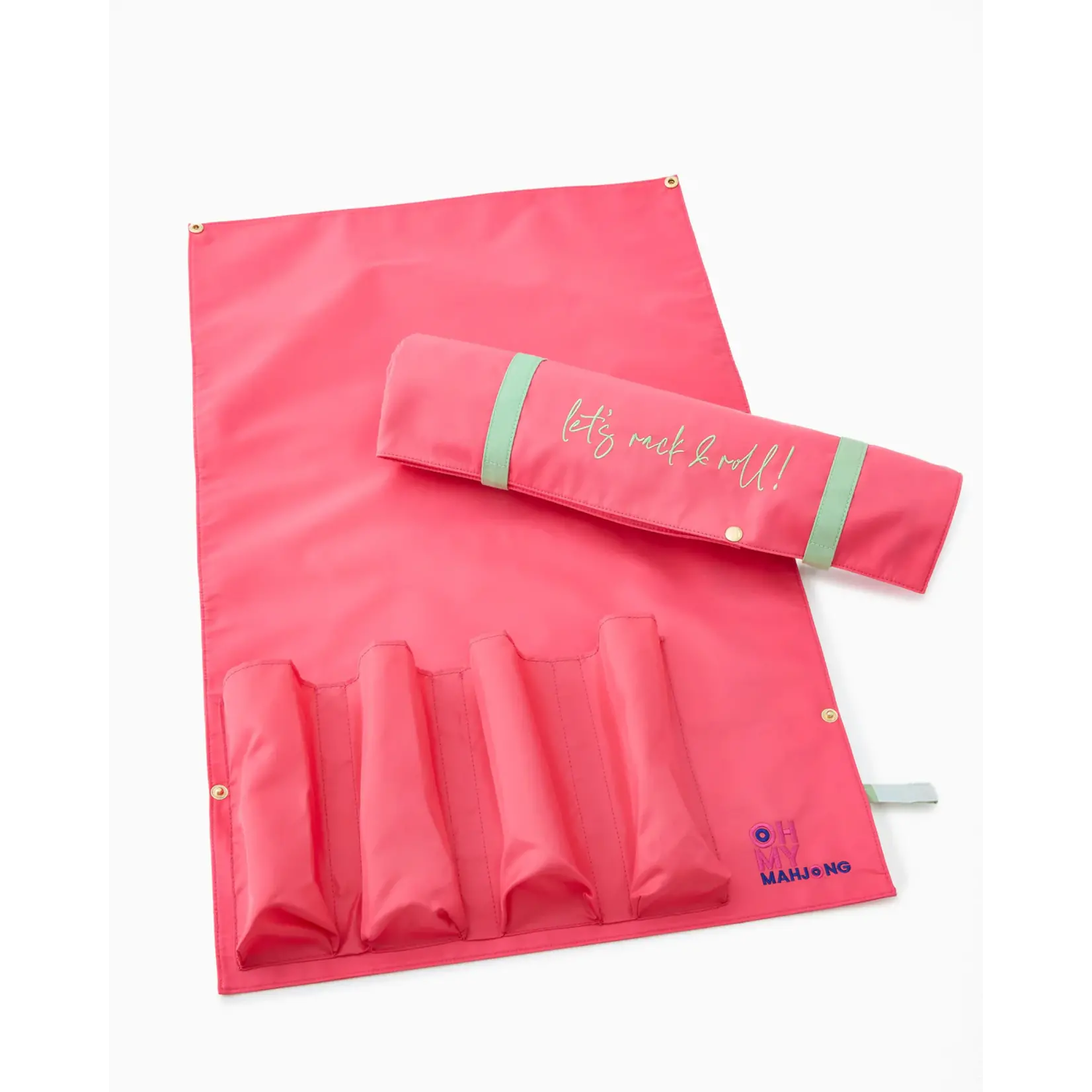 Oh My Mahjong Strawberry Pink Let's Rack & Roll Bag