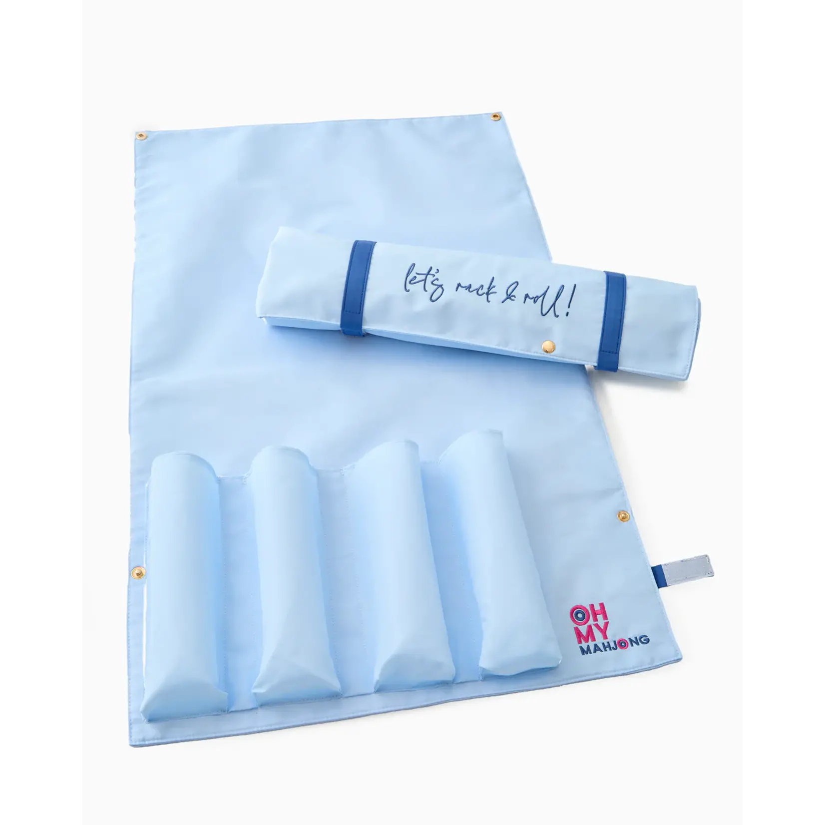 Oh My Mahjong Light Blue Let's Rack & Roll Bag