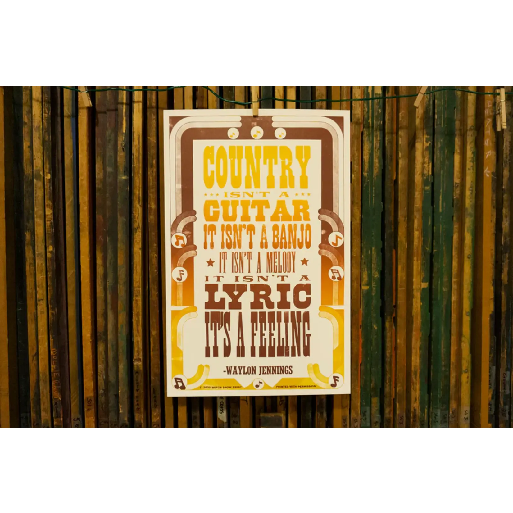 Hatch Show Print Waylon Jennings Quote Poster