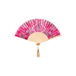 Powder Satin Fan Ikat Tigers Fuchsia