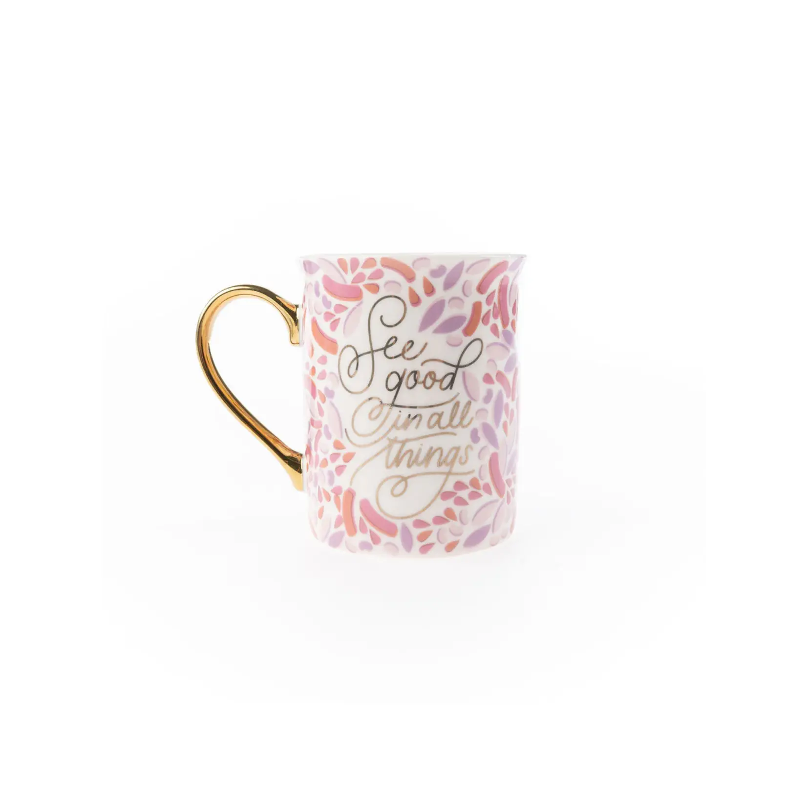 Mary Square See Good In All Things Gold Handle Ceramic Mug