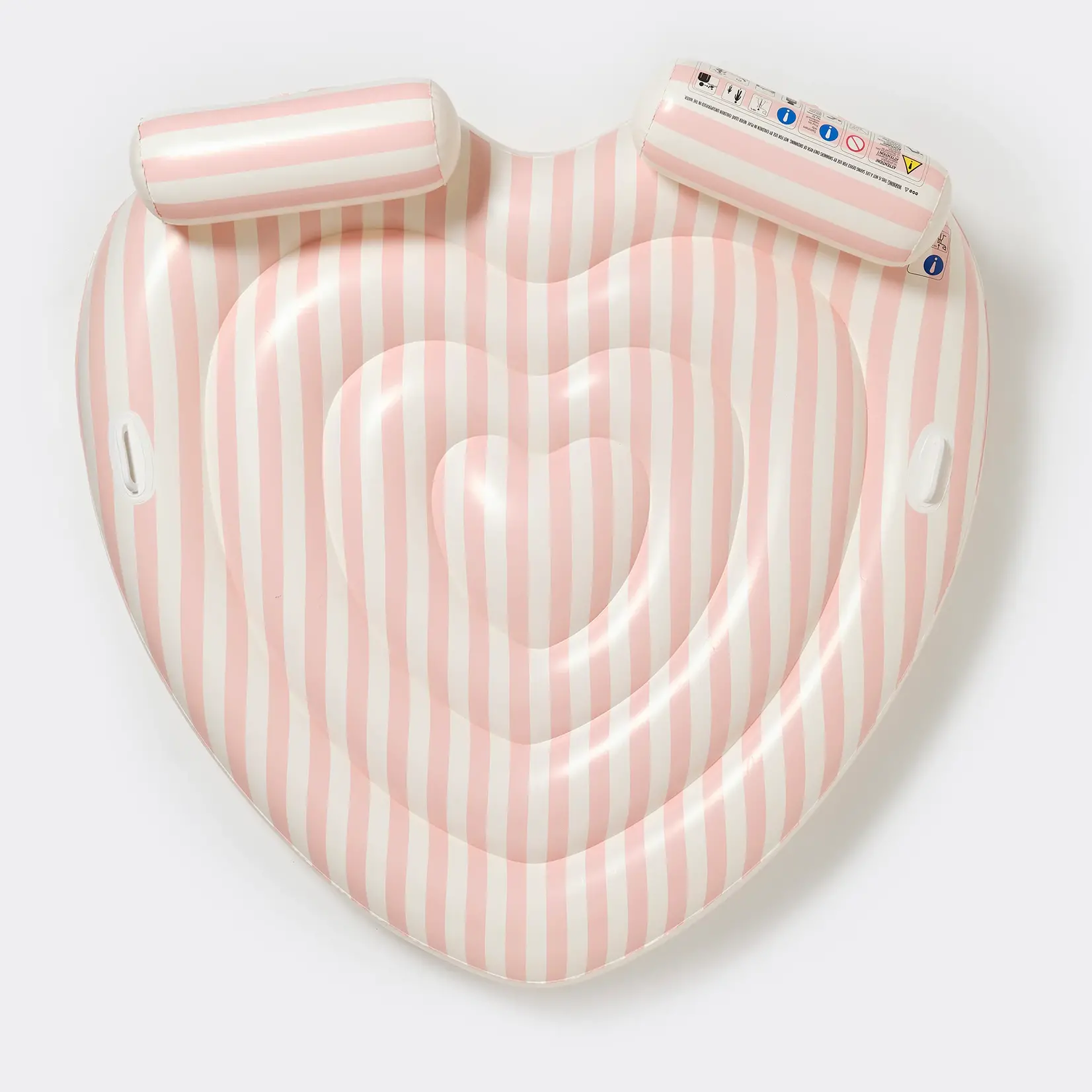 Sunnylife Twin Heart Lie-On Stole My Heart Pink Stripe