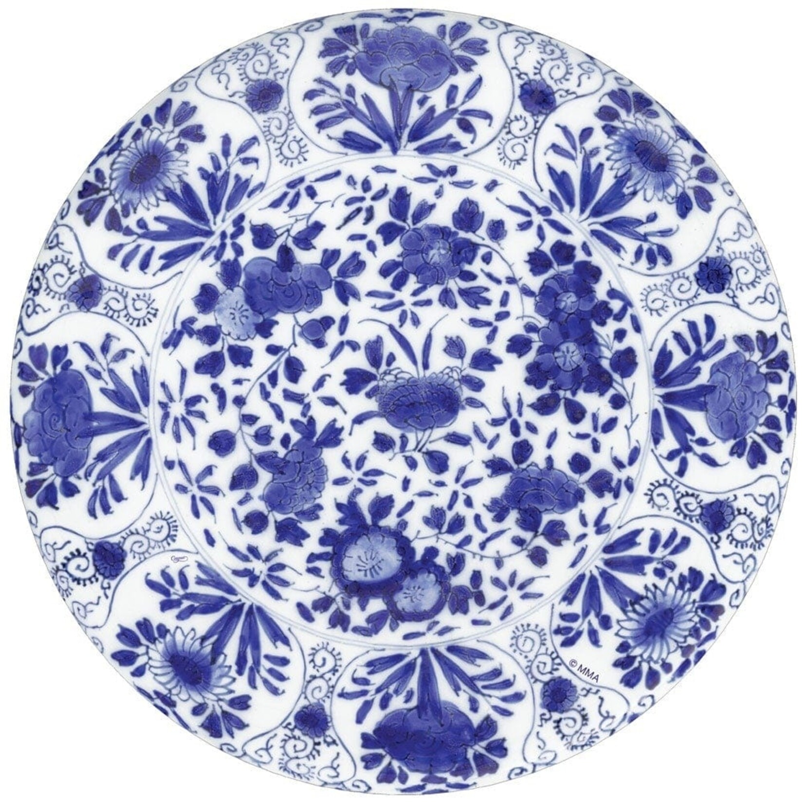Caspari Delft Blue Die Cut Placemat