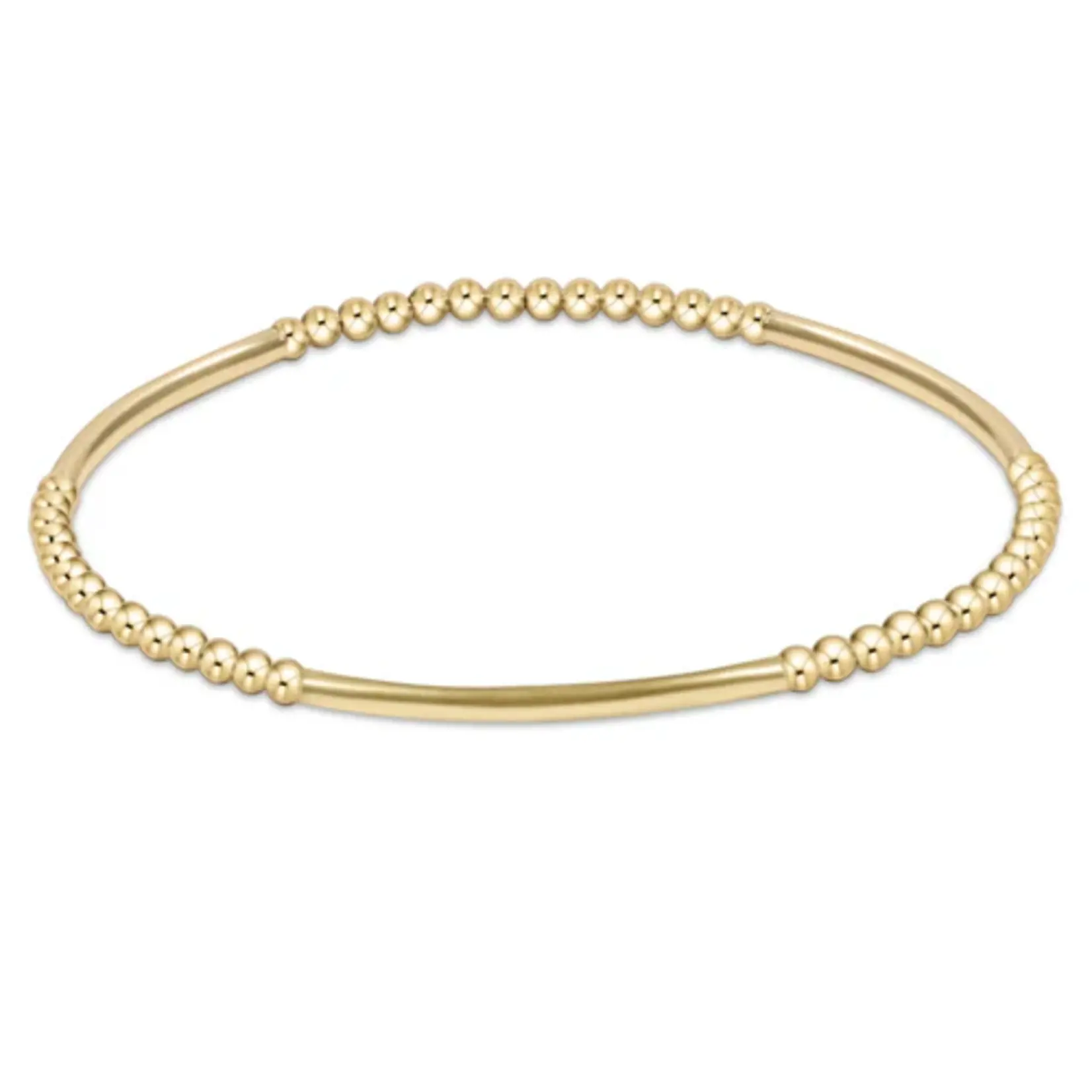 enewton Bliss Bar Gold Pattern 2.5mm Bead Bracelet - Gold
