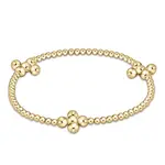 enewton Signature Cross Gold Pattern 2.5mm Bead Bracelet-Classic Beaded Signaure Cross Gold 4mm Bead Gold