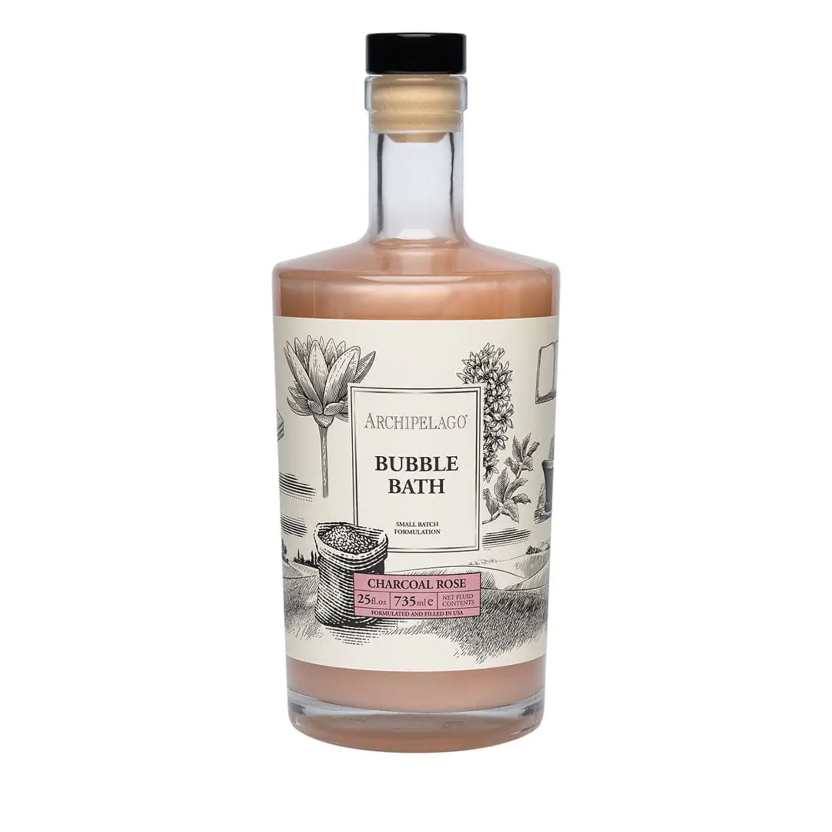 Archipelago Charcoal Rose Bubble Bath 25oz