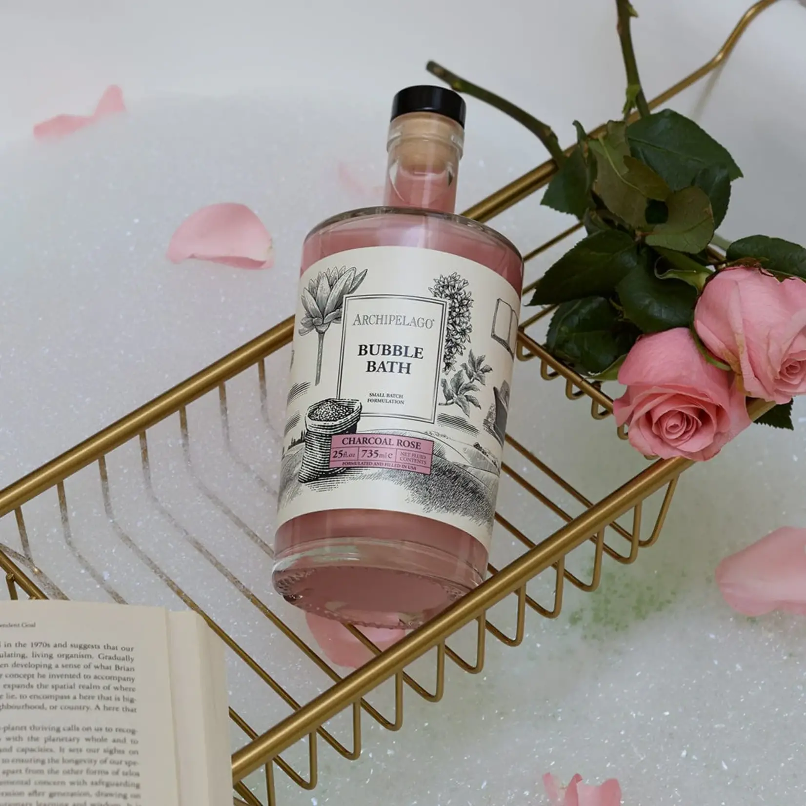 Archipelago Charcoal Rose Bubble Bath 25oz