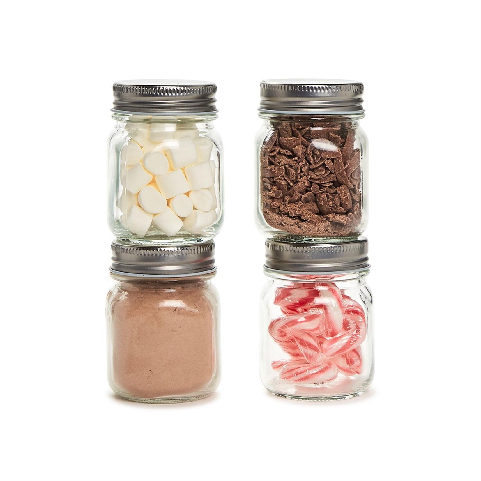 Two's Company Hot Cocoa Bar 4 Pc Mason Jar Kit