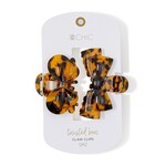 Two's Company Tortoise Twist Claw Clip in a Bow Shape