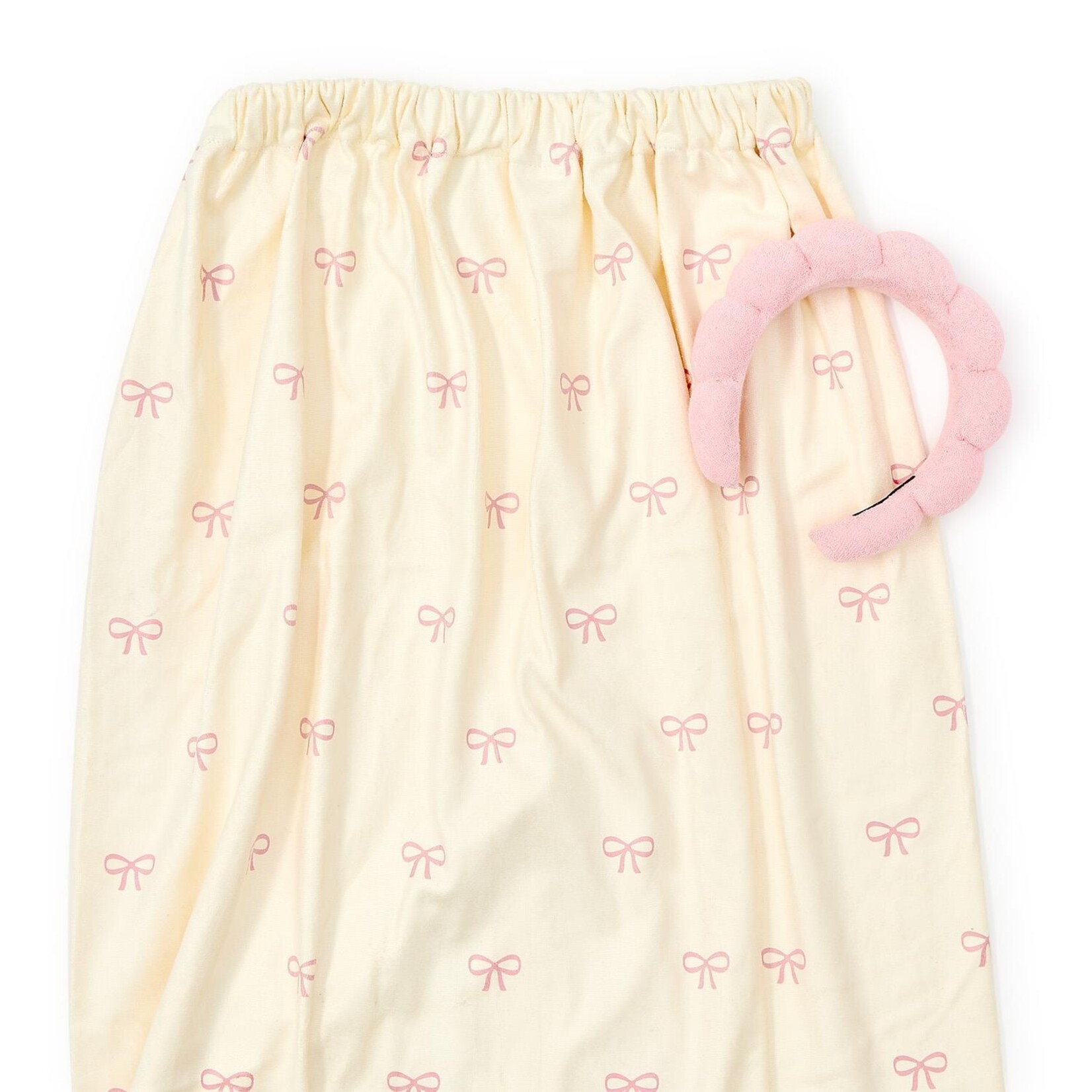 Two's Company Coquette Spa Time Headband and Snap Closure Wrap Towel Set