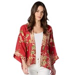 Two's Company Chrysanthemum Red Short Kimono