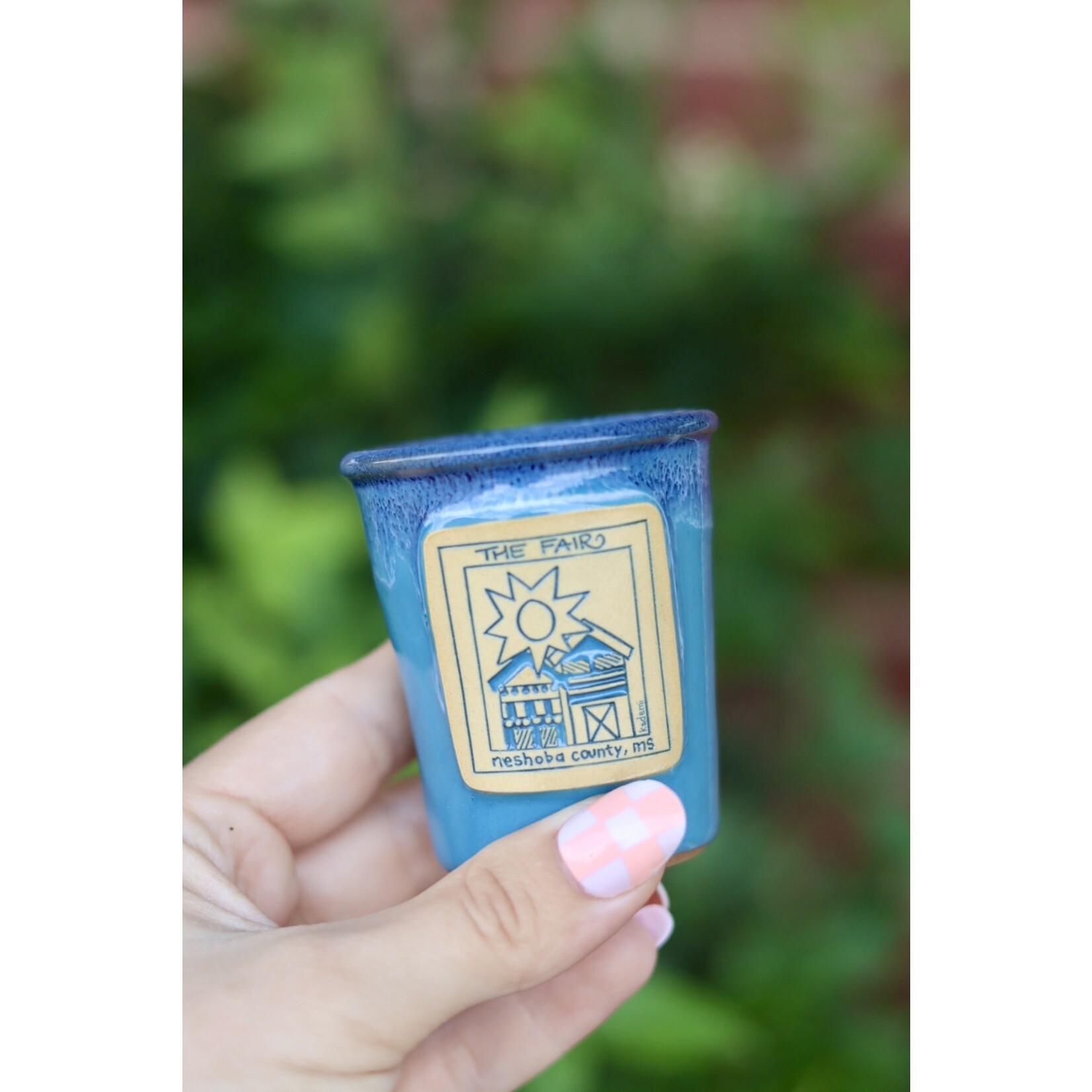 Kademi Fair Shot Glass Peacock/Blue