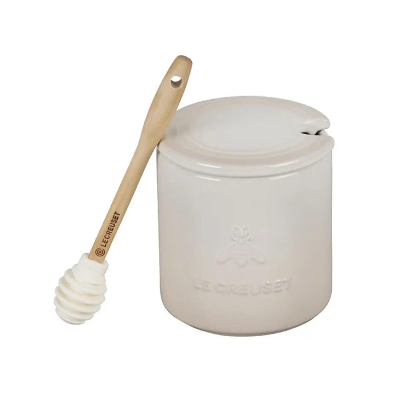 Le Creuset Signature Honey Pot with Dipper 14oz White