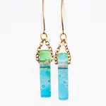 Smart Glass Recycled Jewelry Recycled Glass Mosaic Earrings-Confetti