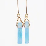Smart Glass Recycled Jewelry Recycled Glass Mosaic Earrings-Pastel