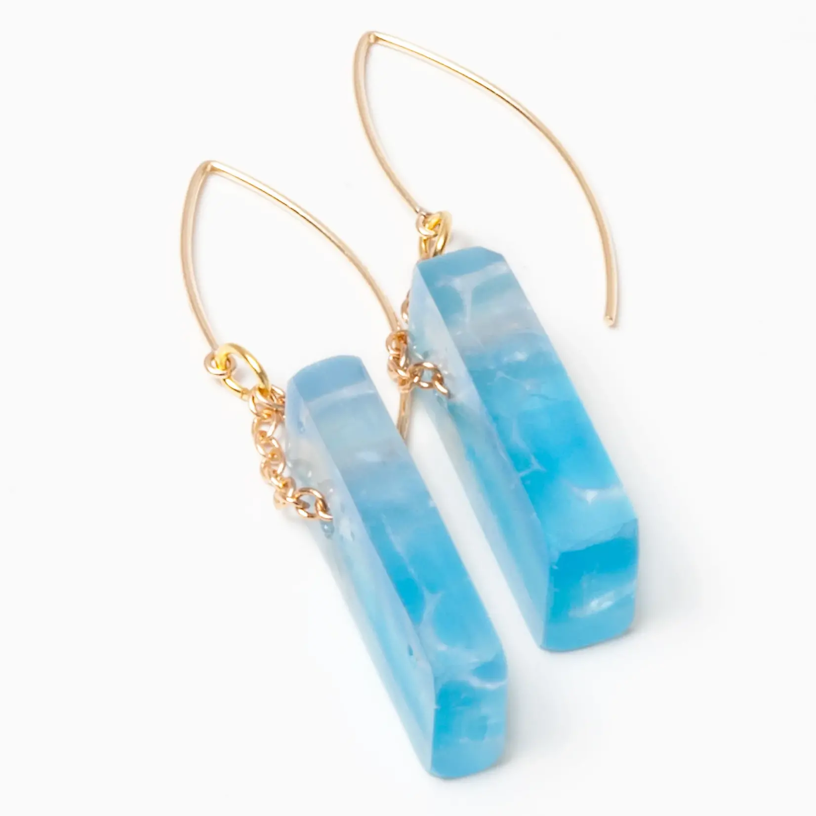 Smart Glass Recycled Jewelry Recycled Glass Mosaic Earrings-Pastel