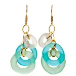 Smart Glass Recycled Jewelry Recycled Glass Mini Chandelier Earrings - Multi