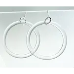Smart Glass Recycled Jewelry Large Recycled Glass Hoop - Clear