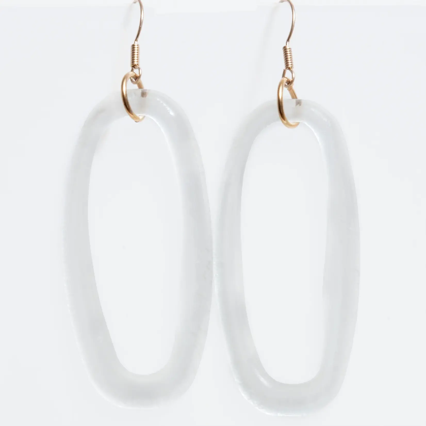 Smart Glass Recycled Jewelry Recycled Glass Boutique Oval Earring