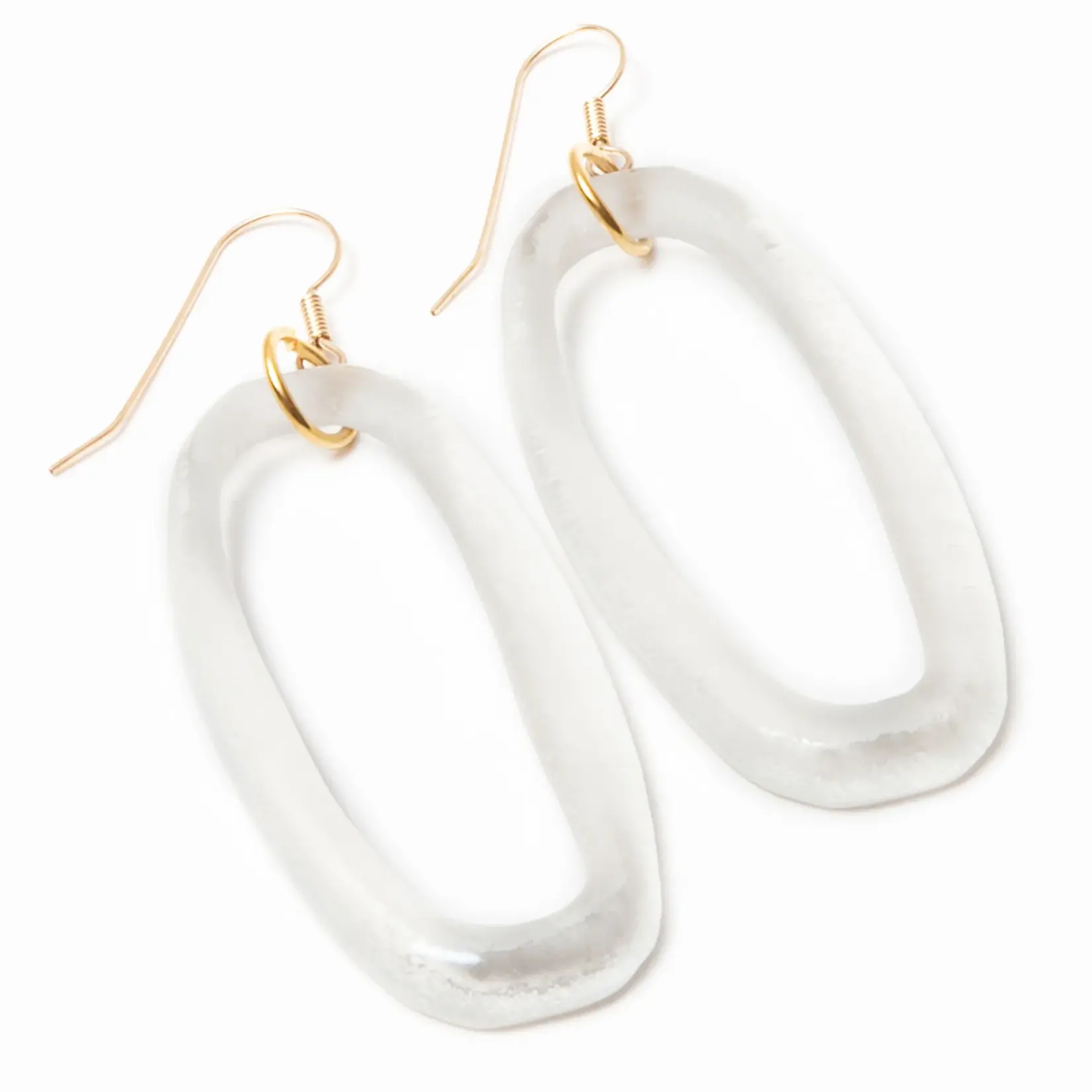 Smart Glass Recycled Jewelry Recycled Glass Boutique Oval Earring