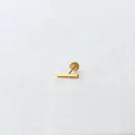 Kris Nations Bar Titanium Flat Back Stud Earring