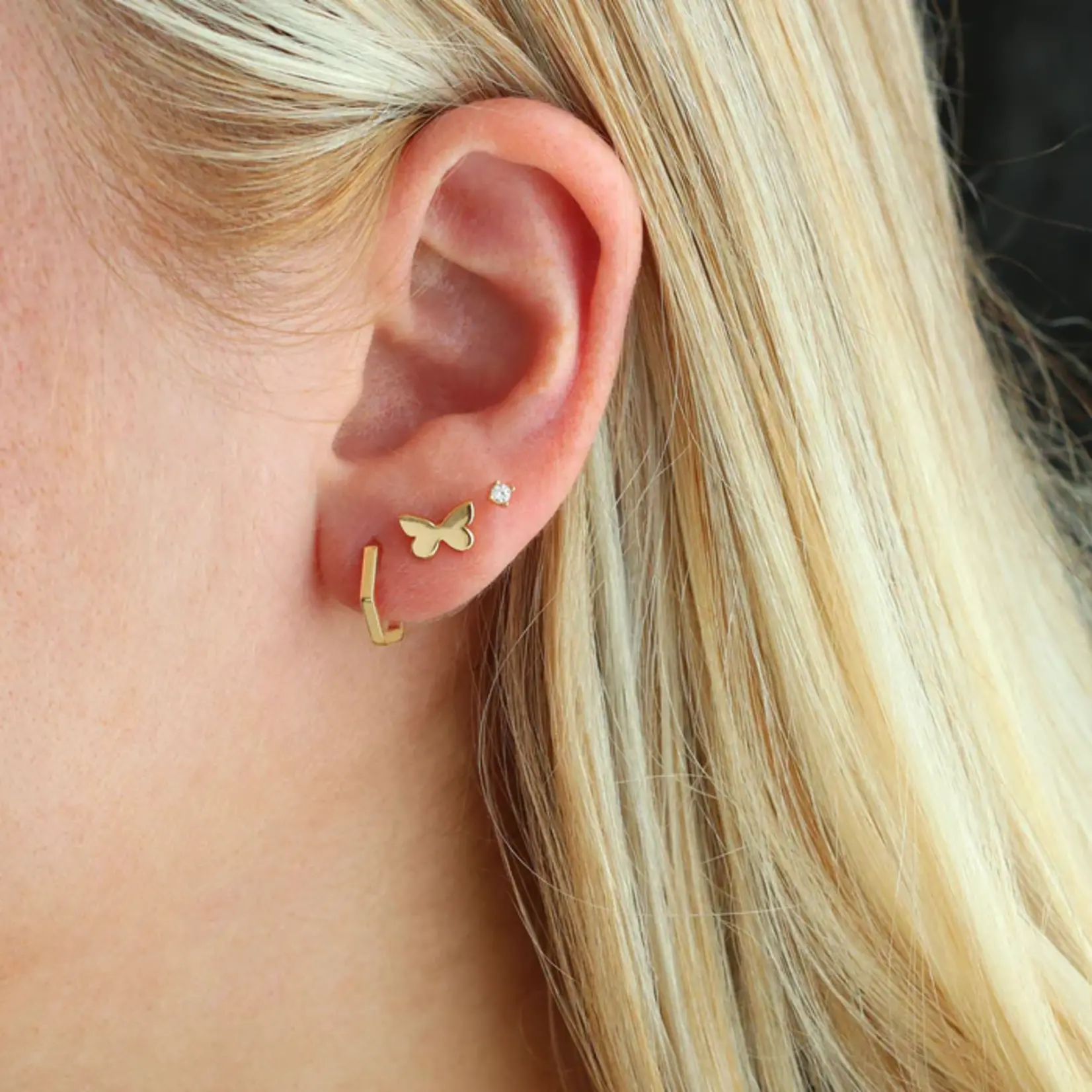 Kris Nations Butterfly Stud Earrings