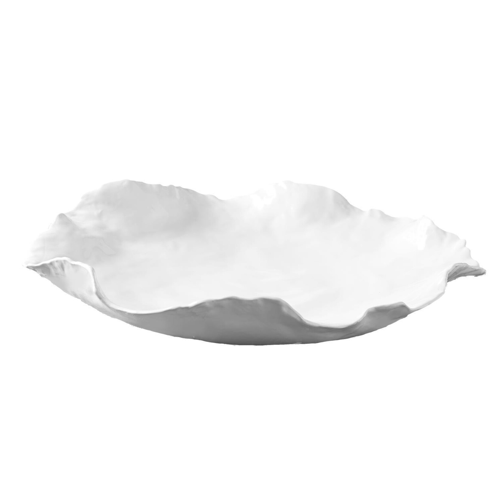 Two's Company White Freeform Ceramic Bowl Large