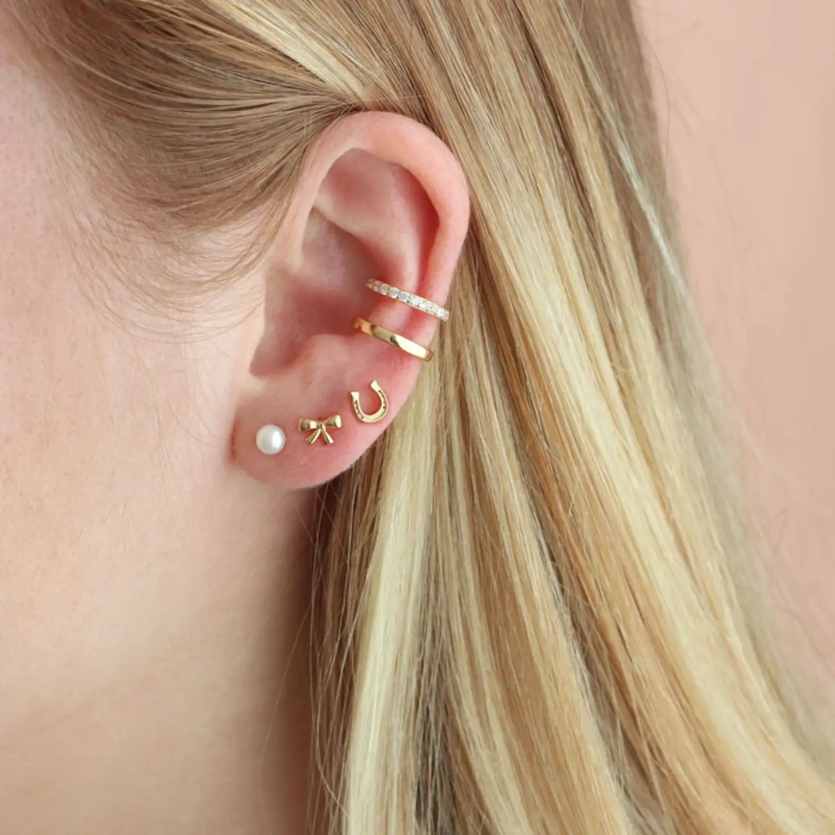 Kris Nations Horseshoe Stud Earrings