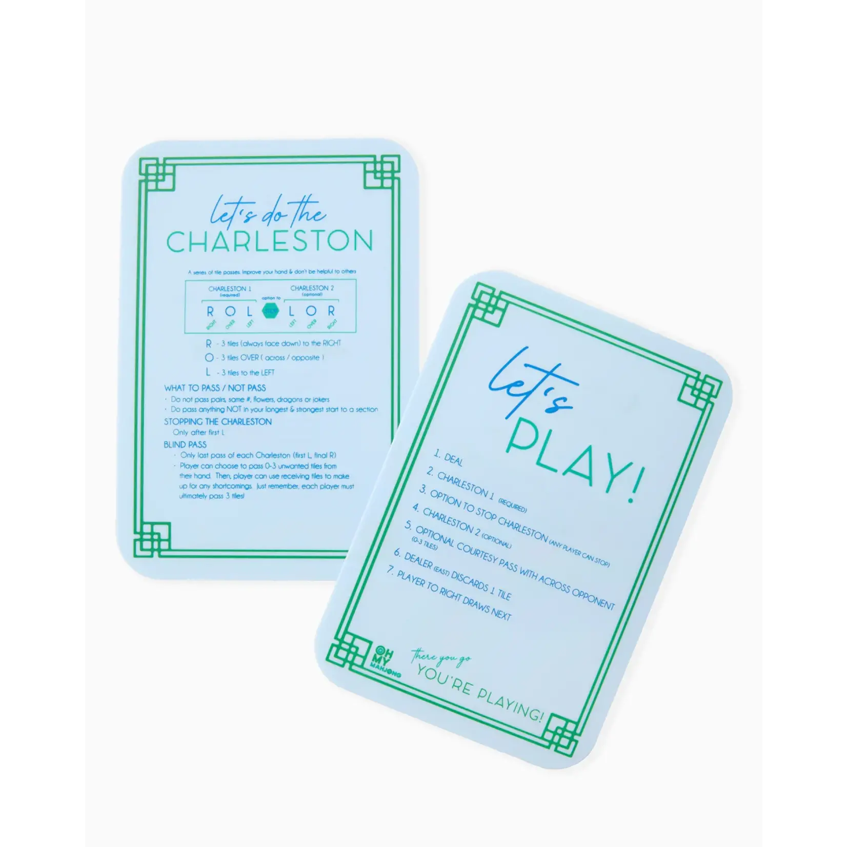 Oh My Mahjong Light Blue Instructional Shufflers