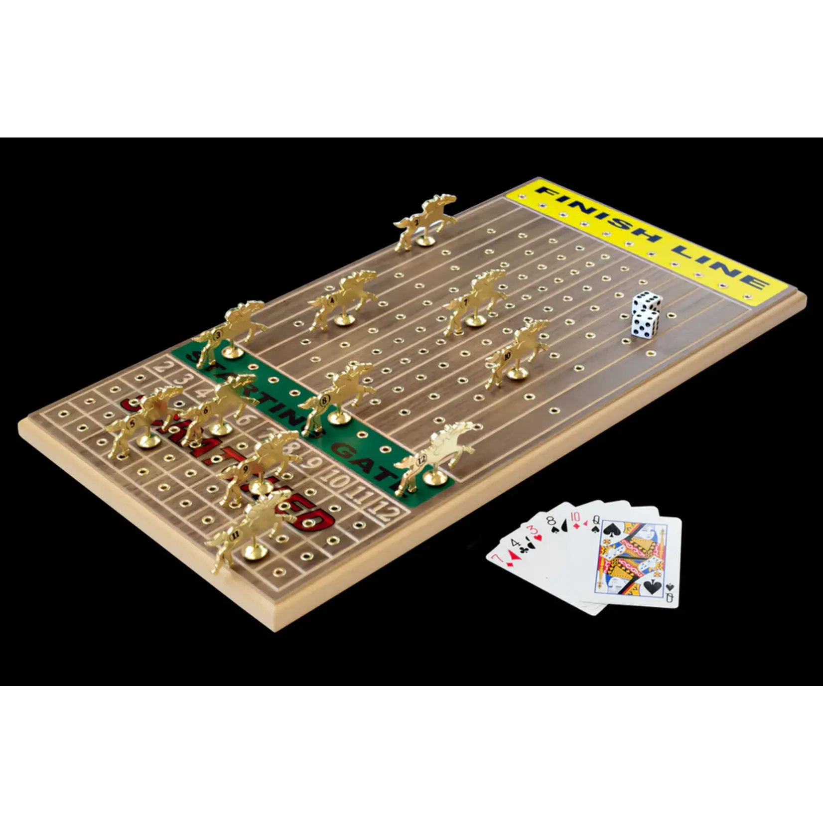 Across the Board Horseracing Gametop Walnut