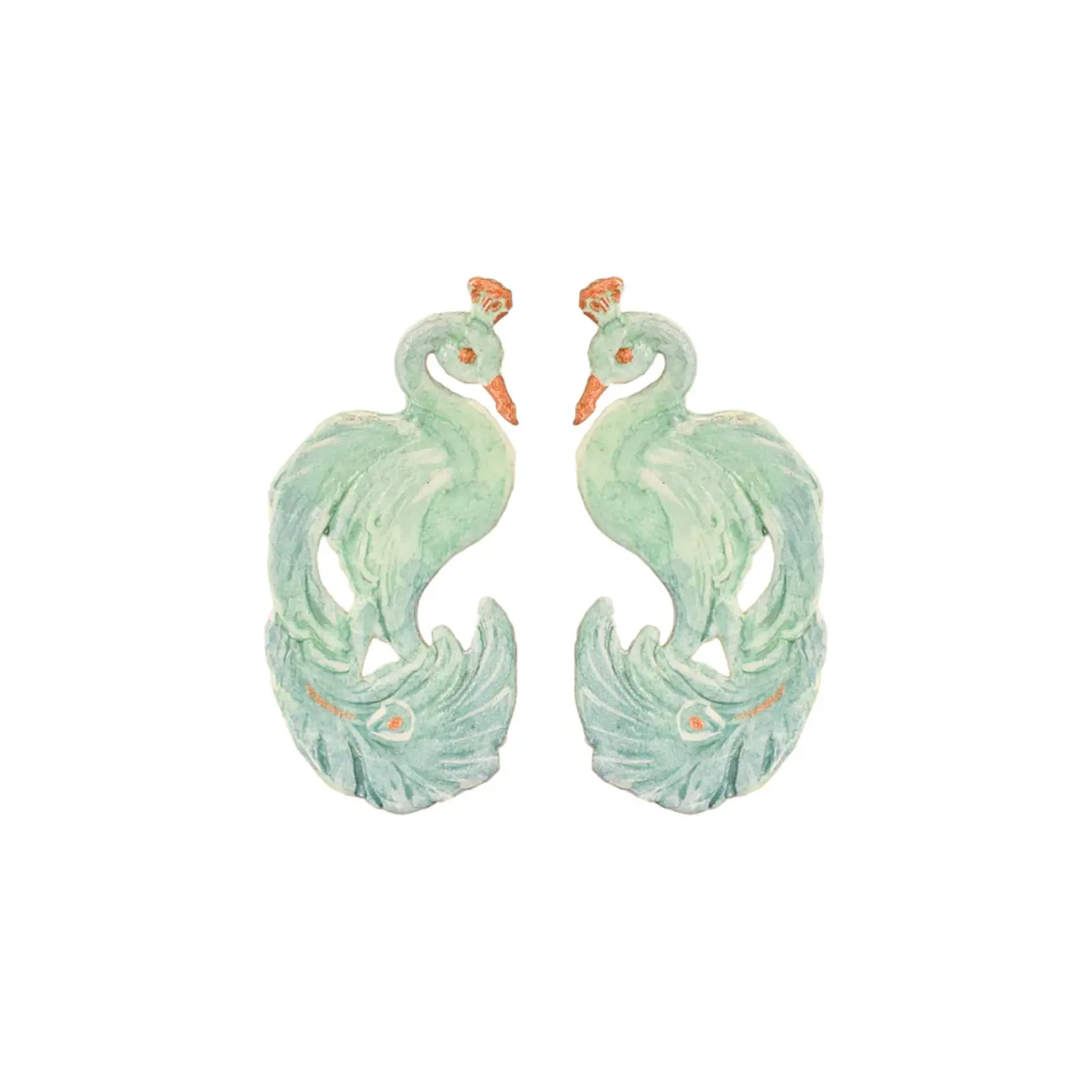 We Dream In Colour Jade Peacock Earrings