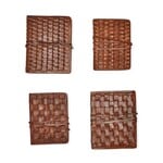 Two's Company Chestnut Woven Leather Journal 6x8