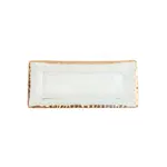 Annieglass Edgy Appetizer Tray, Gold 13.5x6"