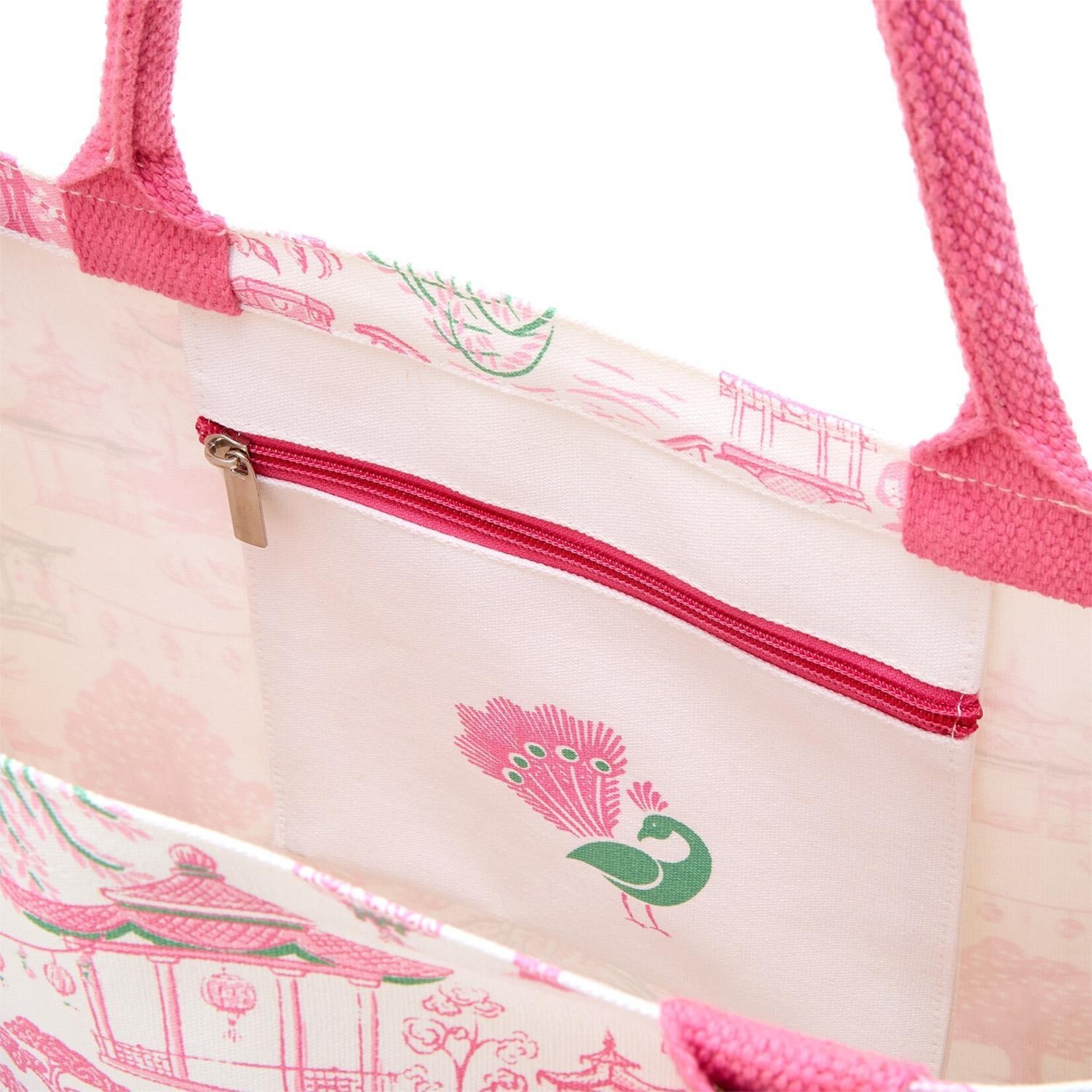 Two's Company Mahjong Block Print Tote Bag