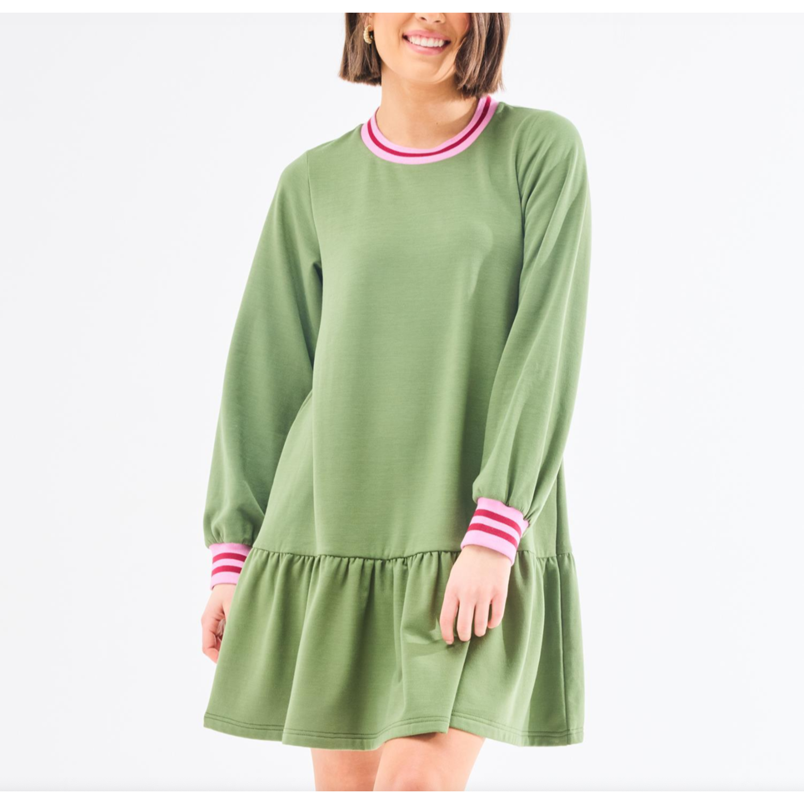 Mary Square Georgia Olive Dress