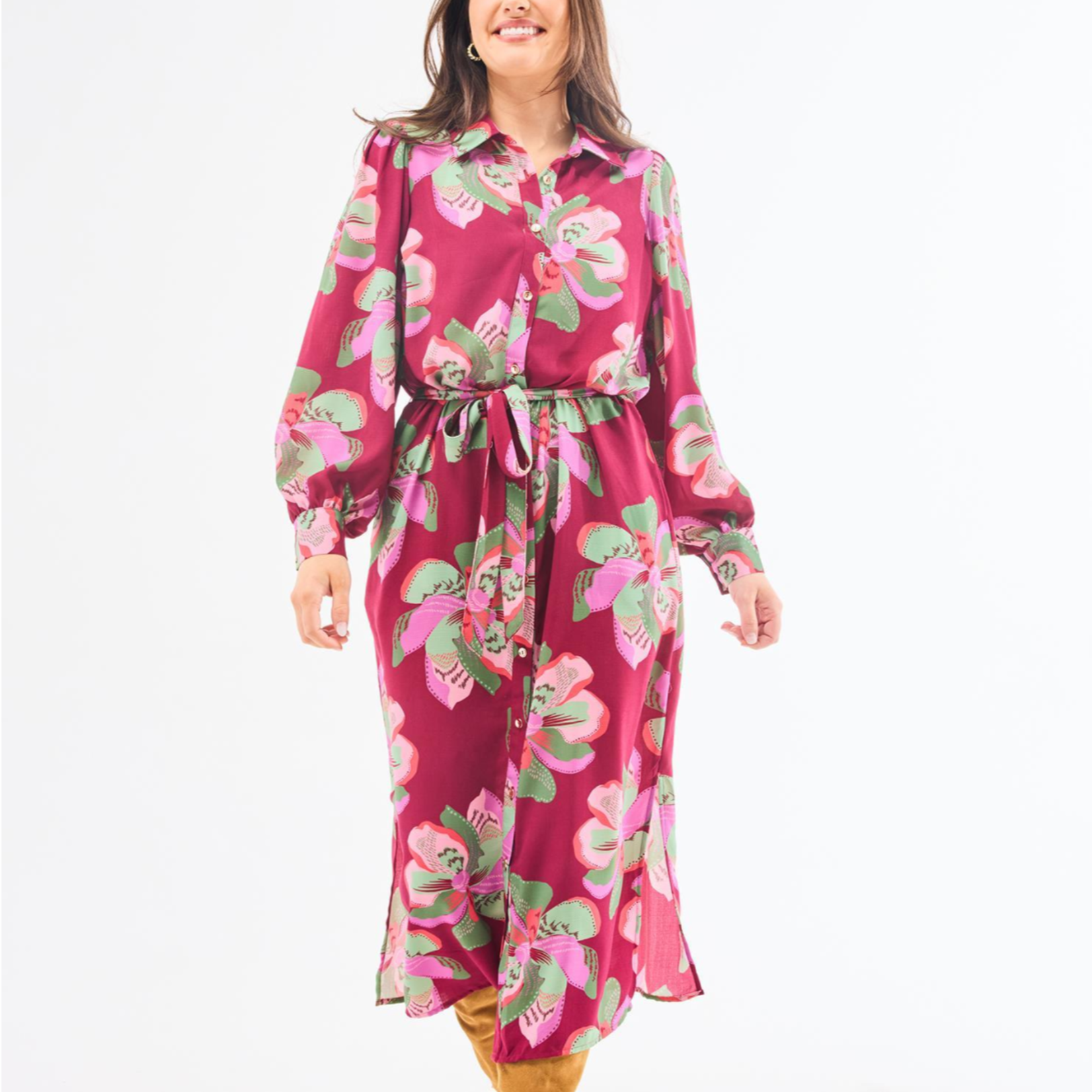Mary Square Ava Center Stage Plum Dress