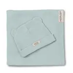 Bella Tunno Rib Swaddle & Beanie Set Fog