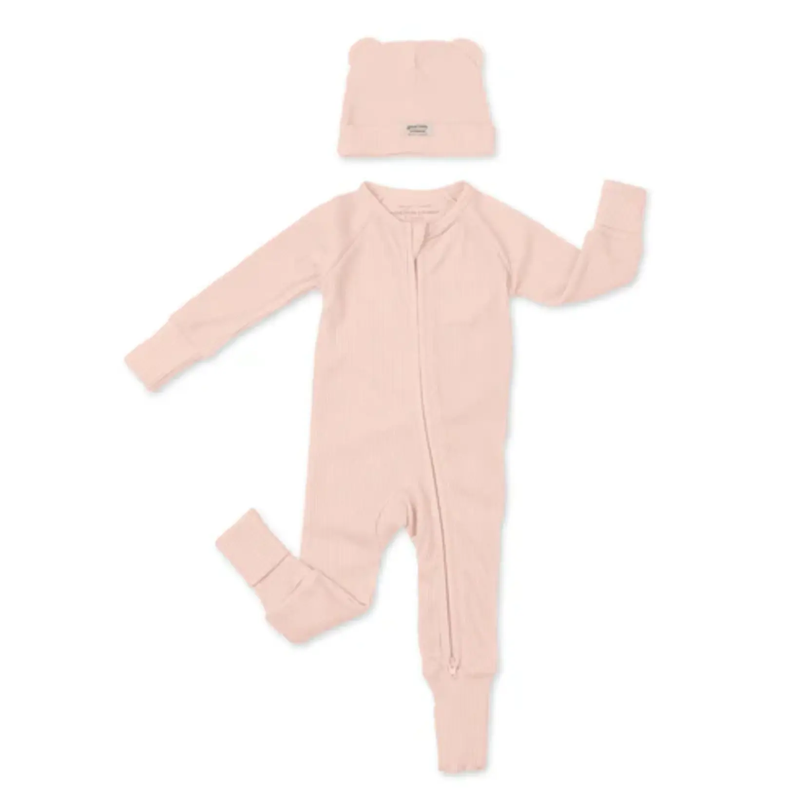 Bella Tunno Zip Fit & Beanie Set 0-3M Blush